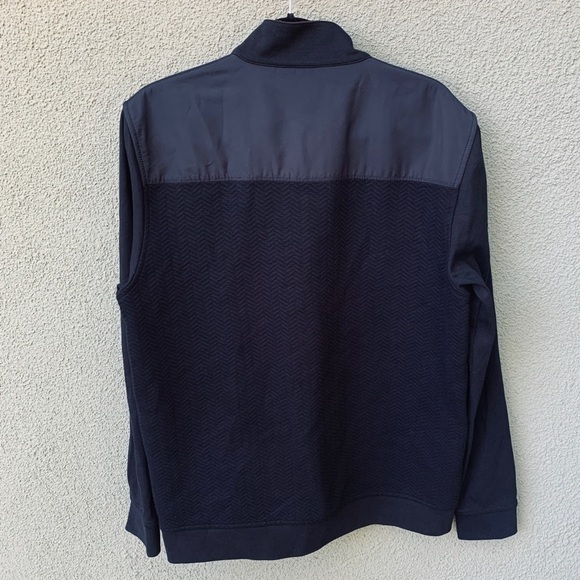 Ted Baker Blue Herringbone Knit Baseball Jacket 5 - Picture 3 of 8